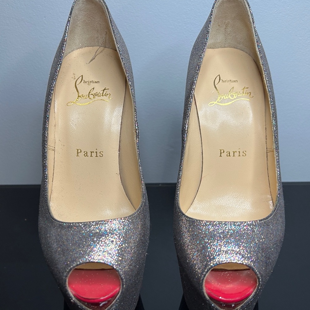 Christian Louboutin peeptoe pumps